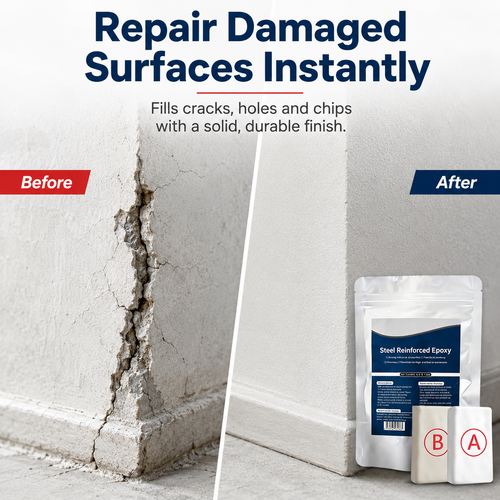 Steel-Reinforced Epoxy Repair Putty Kit – Fill Cracks, Gaps & Broken Surfaces
