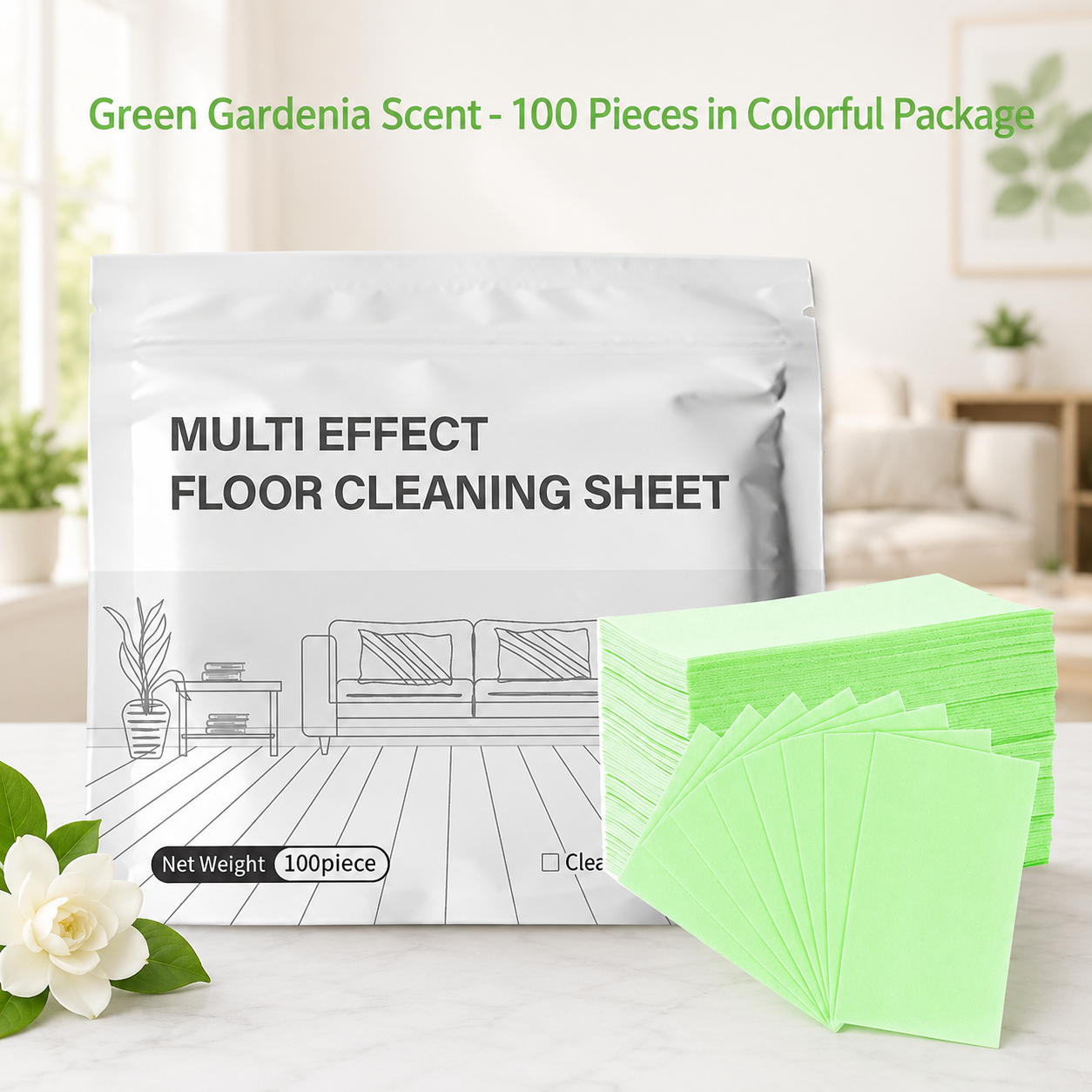 100PCS Green Gardenia