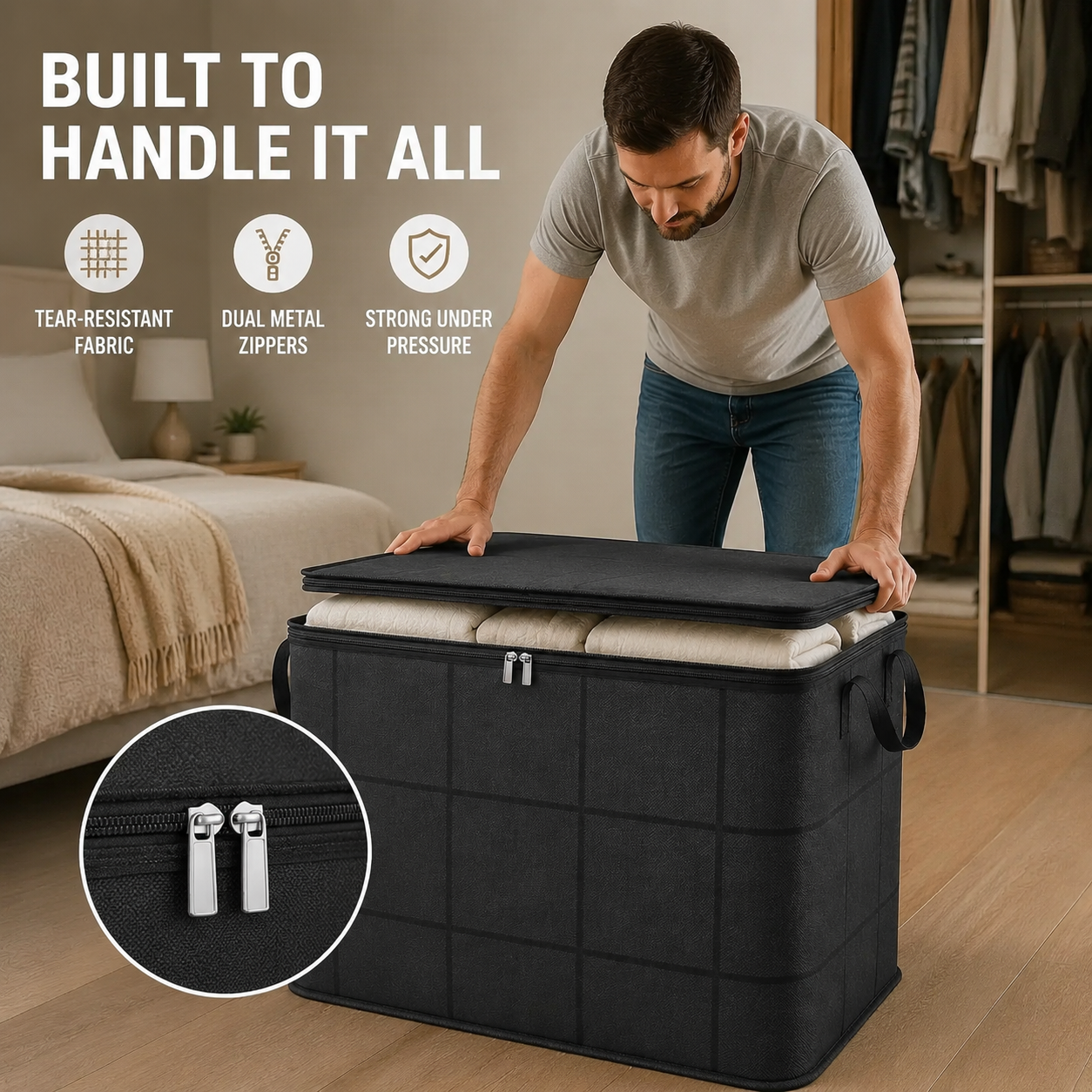 XXL Heavy-Duty Moving & Closet Storage Bin