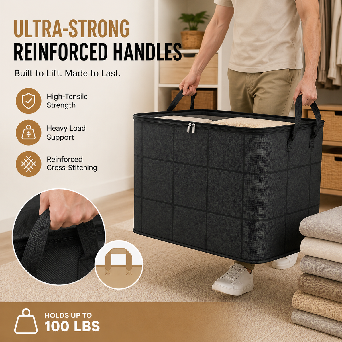 XXL Heavy-Duty Moving & Closet Storage Bin