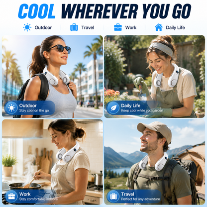 ❄️ Wearable Personal AC – The Hands-Free Cooling Neck Fan