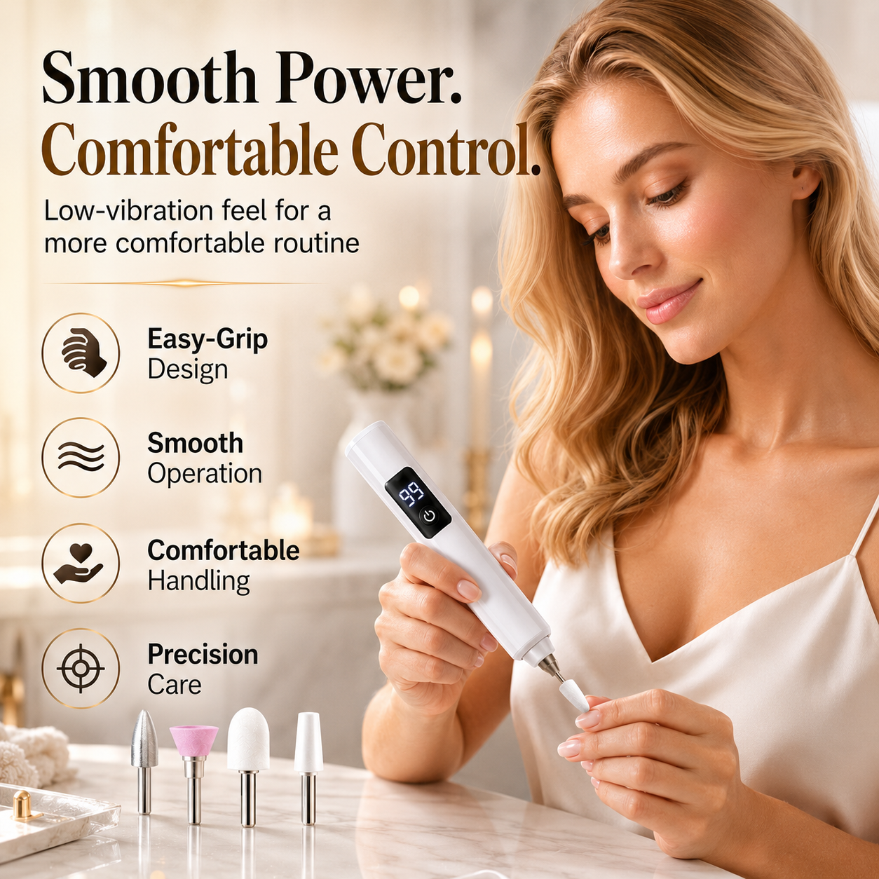 𝑺𝑪𝑵𝑫𝑹® Professional Electric Nail Drill Kit – Digital Speed Manicure & Pedicure System