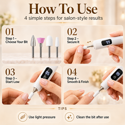 𝑺𝑪𝑵𝑫𝑹® Professional Electric Nail Drill Kit – Digital Speed Manicure & Pedicure System