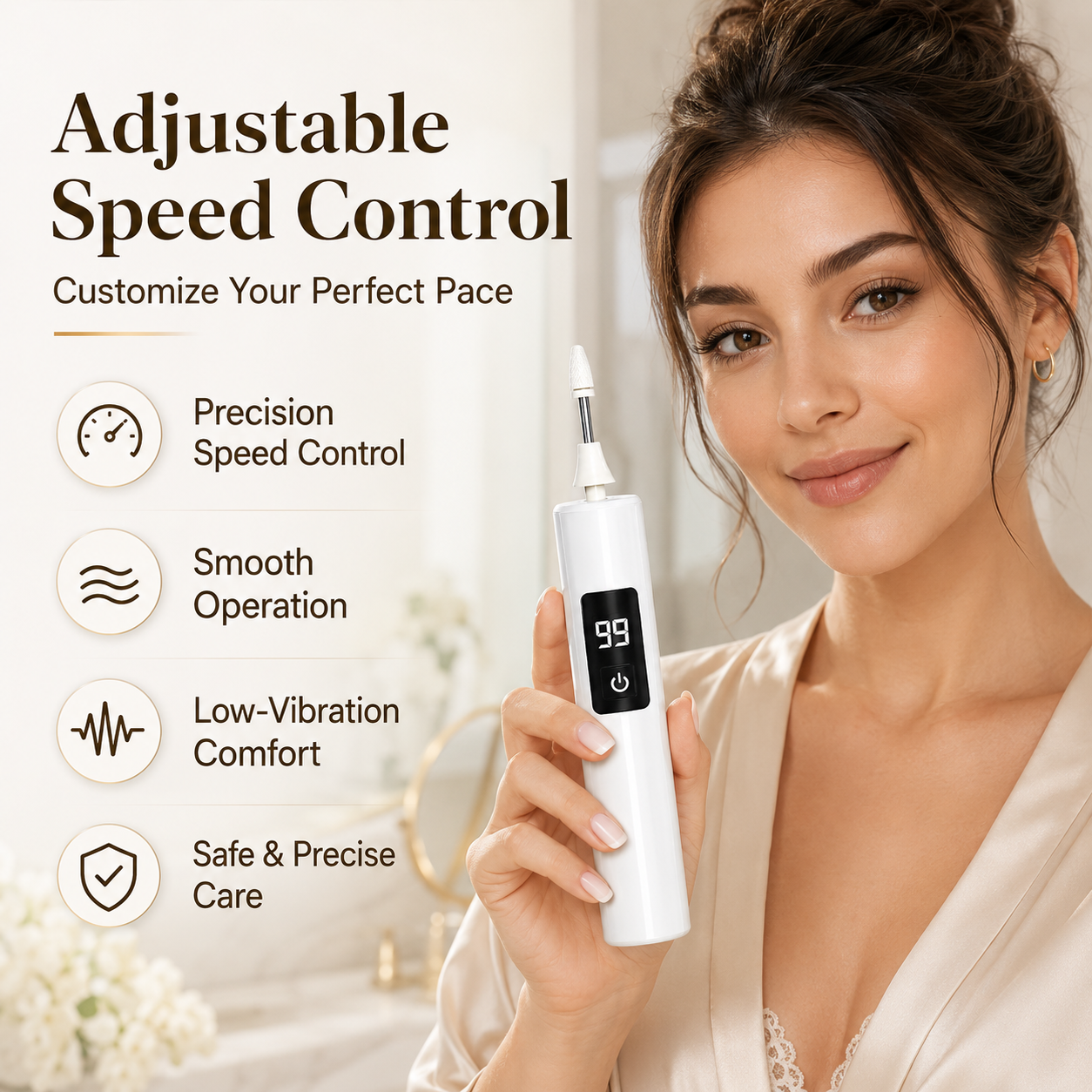 𝑺𝑪𝑵𝑫𝑹® Professional Electric Nail Drill Kit – Digital Speed Manicure & Pedicure System