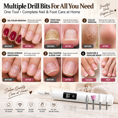 𝑺𝑪𝑵𝑫𝑹® Professional Electric Nail Drill Kit – Digital Speed Manicure & Pedicure System