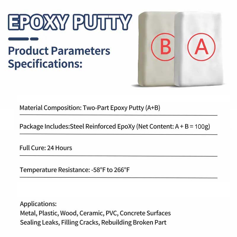 Steel-Reinforced Epoxy Repair Putty Kit – Fill Cracks, Gaps & Broken Surfaces
